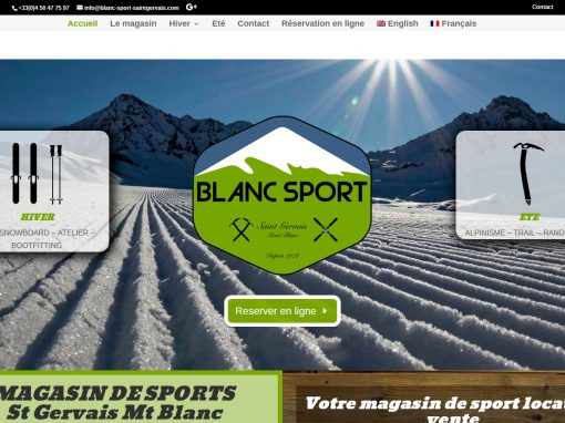 Blanc Sport Saint Gervais les bains